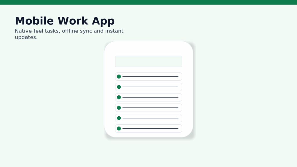 Mobile E-work Tracking App